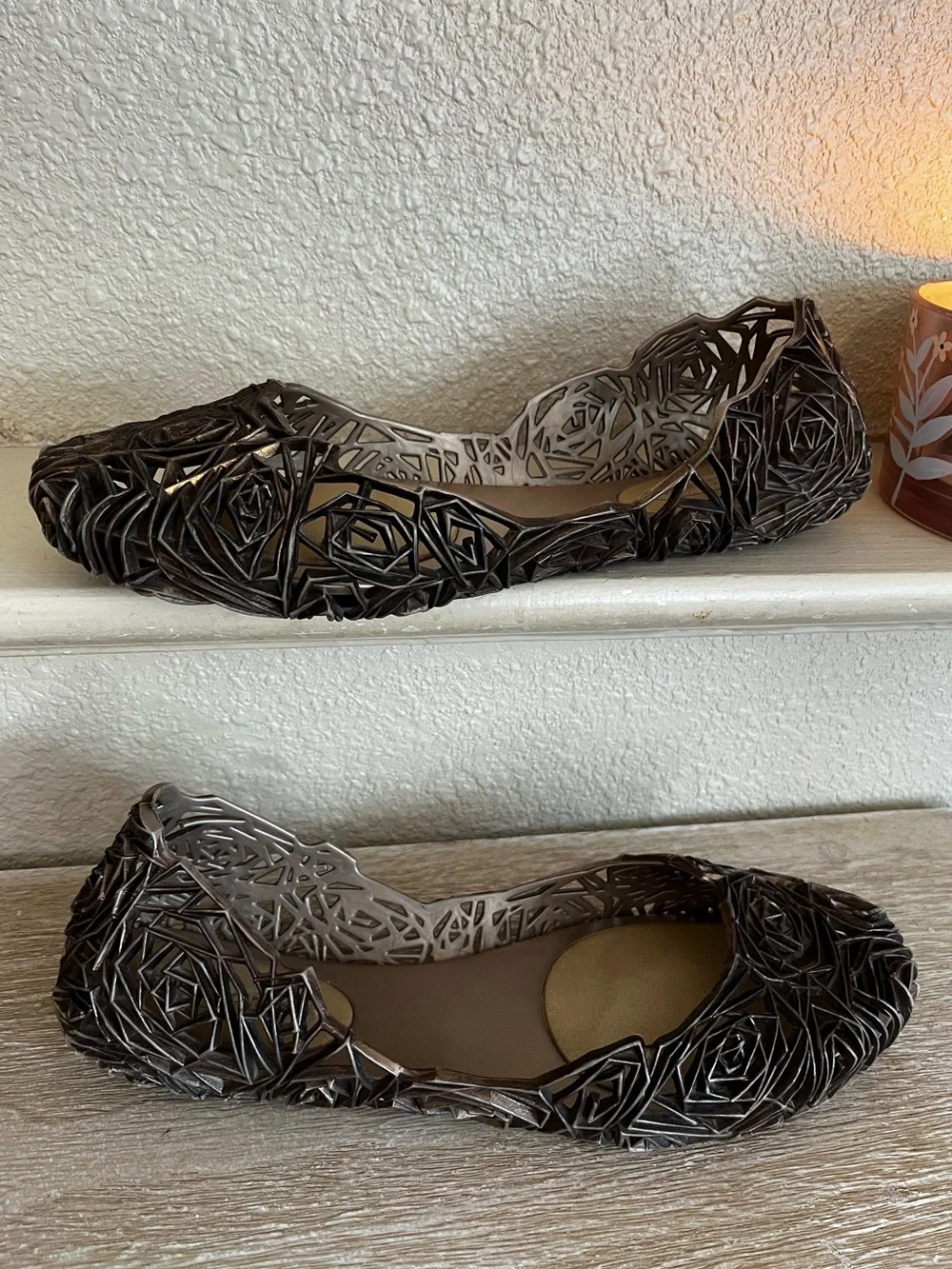 Melissa + Campana Fitas Jelly Ballet Flats Womens Size 10